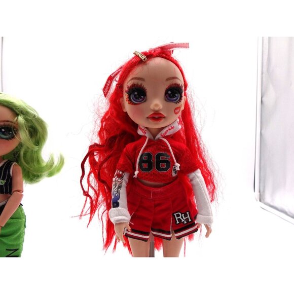 Rainbow High Cheer Ruby Anderson Red Fashion Cheerleader Doll and Jade Hunter Do - Picture 5 of 14